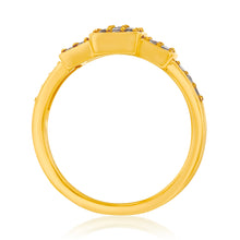 Load image into Gallery viewer, 1/2 Carat Diamond Dress Ring In Gold Plated Sterling Silver