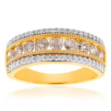 Load image into Gallery viewer, 14ct Gold Plated Sterling Silver1 Carat Diamond Ring with Australian Diamonds