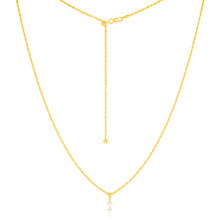 Load image into Gallery viewer, 14ct Gold Plated Sterling Silver 1/10 Carat Diamond Pendant on Adjustable 60cm Chain