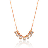 14ct Rose Gold 1/2 Carat Diamond Adjustable 38 to 43cm Chain