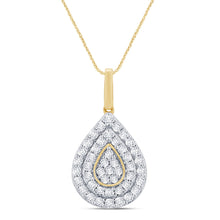 Load image into Gallery viewer, 9ct Yellow Gold 1 Carat Diamond Pendant on 45cm Chain