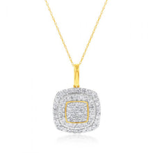 Load image into Gallery viewer, 9ct Yellow Gold 1 Carat Diamond Pendant on 45cm Chain