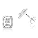 14ct White Gold 1/2 Carat Diamond Stud Earrings