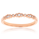 10ct Rose Gold 1/10 Carat Diamond Ring