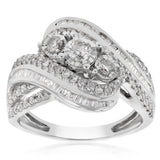 10ct White Gold 1 Carat Diamond Ring