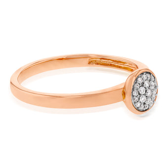 10ct Rose Gold 1/10 Carat Diamond Ring