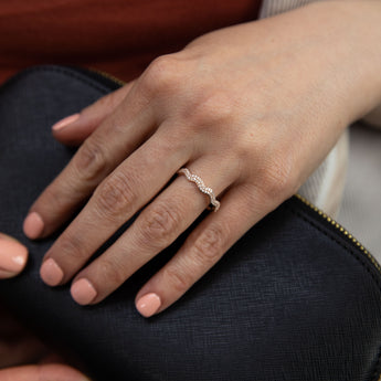 10ct Rose Gold 1/5 Carat Diamond Ring