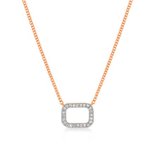 Load image into Gallery viewer, 14ct Rose Gold Pendant with 24 Brilliant Diamonds On 45cm Chain