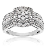10ct White Gold 3/4 Carat Diamond Ring