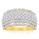 10ct Yellow Gold 1.5 Carat Diamond Pave Ring