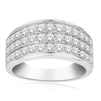 10ct White Gold 1 Carat Diamond Claw Ring