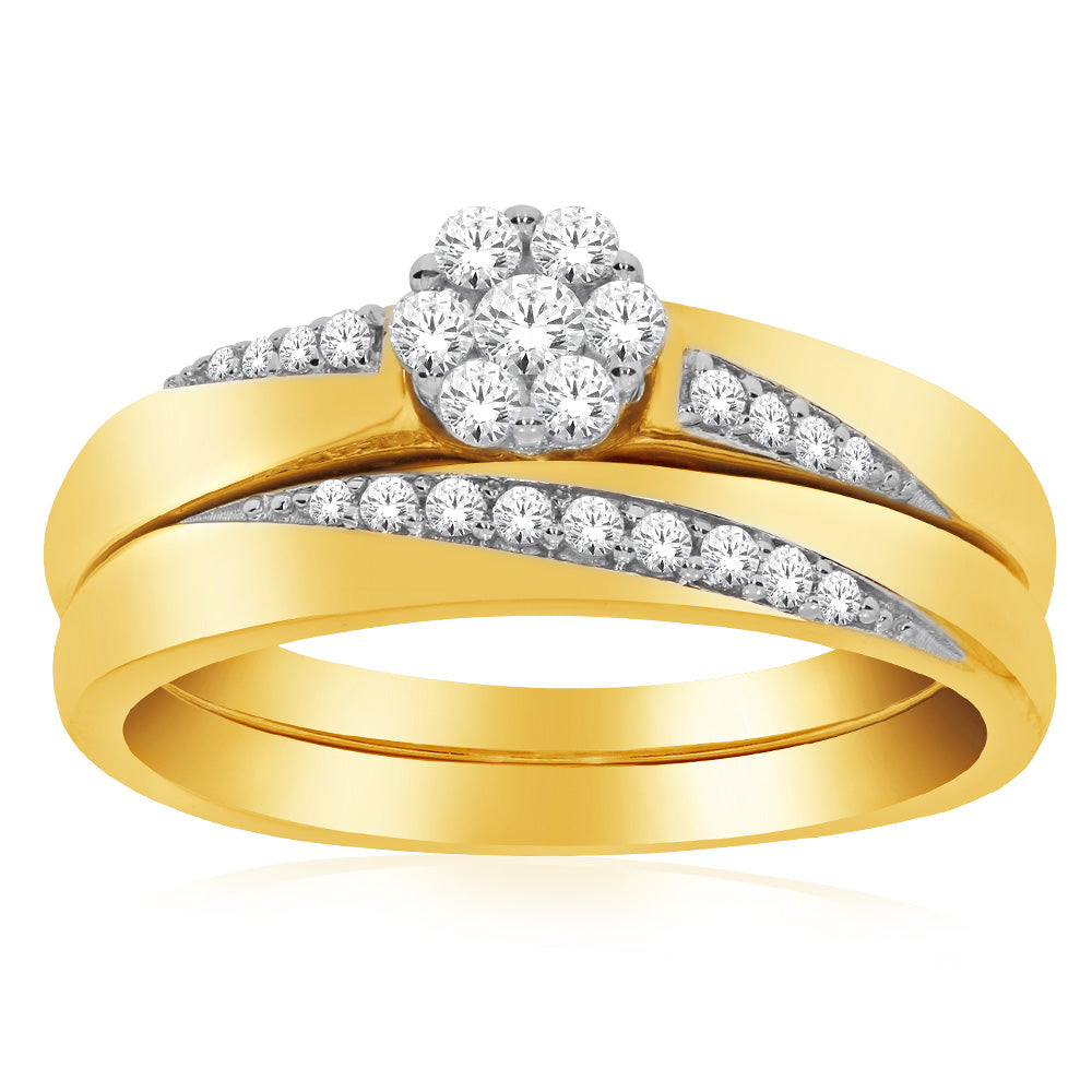10ct Yellow Gold 1 Carat Diamond Bridal Ring Grahams Jewellers