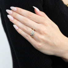 Load image into Gallery viewer, Gold Plated Silver Diamond Dress Ring