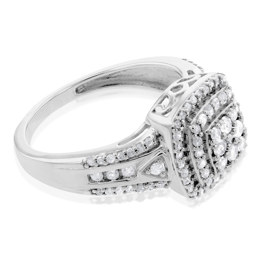 Silver 1/2 Carat Diamond Dress Ring