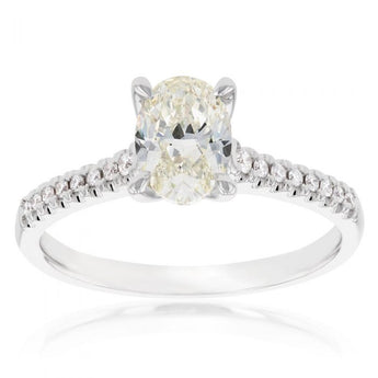 18ct 1.10 Carat Diamond with 1.00 Carat CERTIFIED Diamond Solitaire Ring