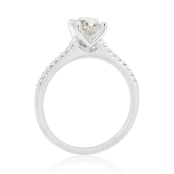 18ct 1.10 Carat Diamond with 1.00 Carat CERTIFIED Diamond Solitaire Ring