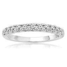 Load image into Gallery viewer, 14ct White Gold Diamond Eternity Straight Ring In Claw Style