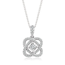 Load image into Gallery viewer, 10ct White Gold 1/5 Carat Diamond Pendant