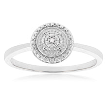 Load image into Gallery viewer, Sterling Silver With Diamond Round Shape Ring
