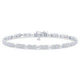 Sterling Silver 1 Carat 19.5cm Diamond Bracelet