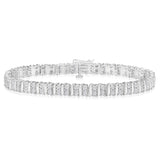 Sterling Silver 1 Carat 18cm Diamond Bracelet
