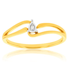 Load image into Gallery viewer, 9ct Yellow Gold Diamond Ring