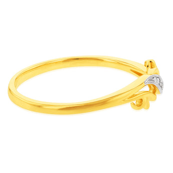 9ct Yellow Gold Diamond Ring