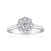 Load image into Gallery viewer, Flawless Cut 18ct White Gold Ring With 0.8 Carats Of Diamonds