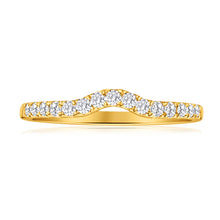Load image into Gallery viewer, Flawless Cut 18ct Yellow Gold Diamond Ring With 15 Diamonds (TW-25-29PT)