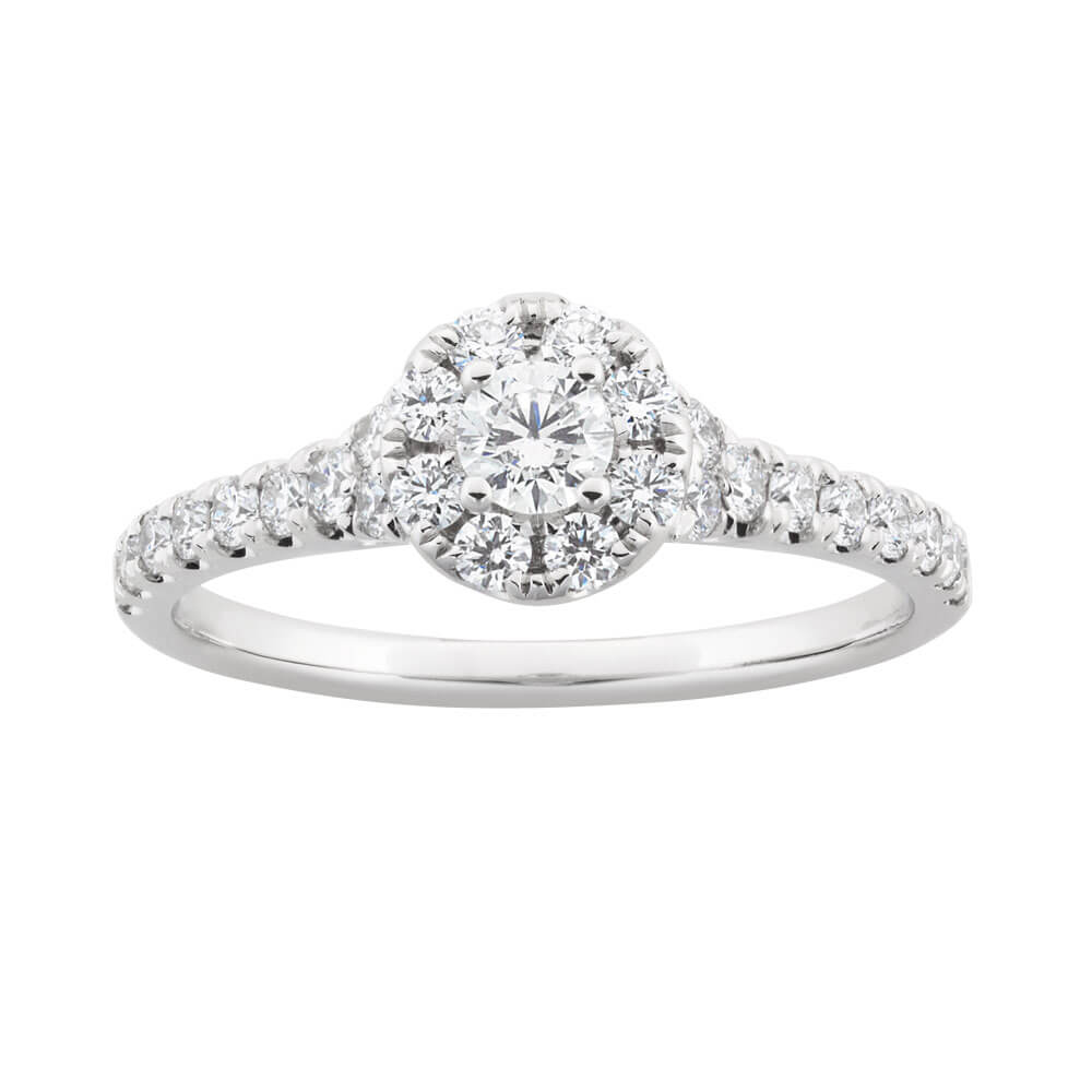 Flawless Cut 18ct White Gold Ring With 0.75 Carats Of Diamond
