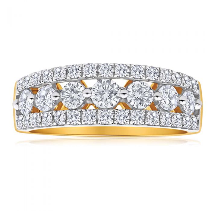 Flawless Cut 18ct Yellow Gold Diamond Ring (TW=1.00-1.09CT)
