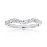 Flawless Cut 18ct White Gold Diamond Curve Ring