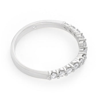 Flawless Cut 18ct White Gold Diamond Curve Ring