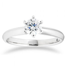 Load image into Gallery viewer, Flawless Cut 3/4 carat  Platinum Solitaire Ring