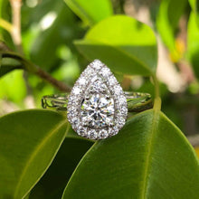 Load image into Gallery viewer, Flawless Cut 9ct White Gold Pear Shape Diamond Ring (TW=1ct)