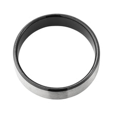 Load image into Gallery viewer, Flawless Cut Titanium and Zirconium Flat Bevelled Brushed Finished 7mm Ring
