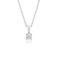 Load image into Gallery viewer, Flawless 9ct White Gold 0.10 Carat Diamond Solitaire Pendant on a 45cm Chain