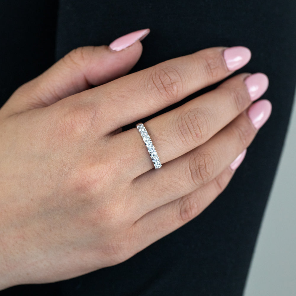 Flawless Cut Platinum 1/2 Carat Diamond Eternity Band