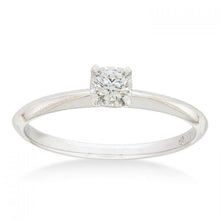 Load image into Gallery viewer, Flawless Cut 18ct White Gold Solitaire Ring With 1/6 Carats Diamond