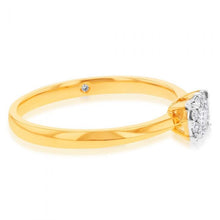 Load image into Gallery viewer, Flawless Cut Diamond Engagment Ring in 9ct Yellow &amp; White Gold