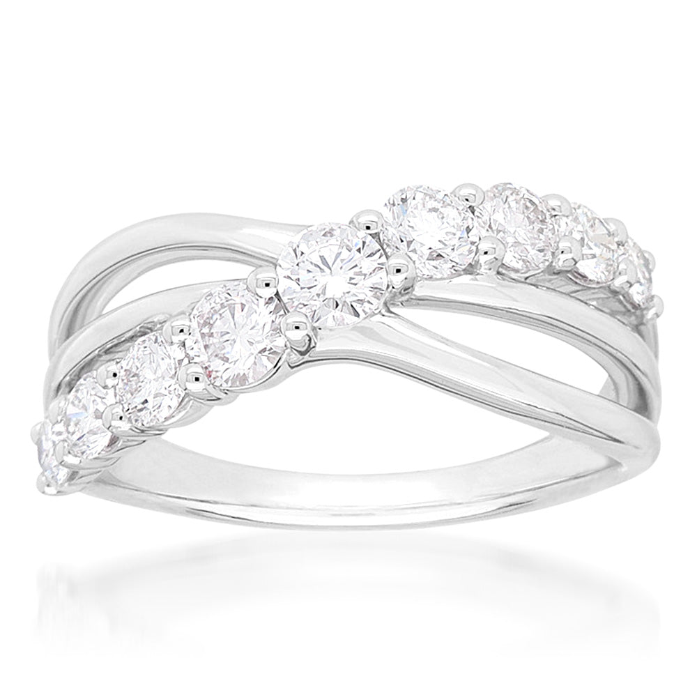 Flawless Cut 1 Carat Diamond Dress Ring in 18ct White Gold