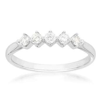 Flawless Cut 1/4 Carat Diamond Dress Ring in 9ct White Gold