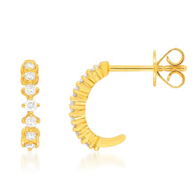 Load image into Gallery viewer, Flawless Cut 1/5 Carat Stud Earring in 9ct Yellow Gold