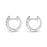 Memoire 18ct White Gold 0.90 Carat Diamond Graduated Huggies 14x14mm