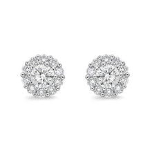 Load image into Gallery viewer, Memoire 18ct White Gold 1/4 Carat Diamond Blossom Style Fashion Studs