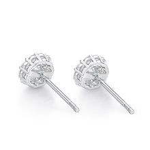 Load image into Gallery viewer, Memoire 18ct White Gold 1/2 Carat Diamond Blossom Style Fashion Studs