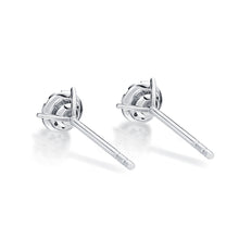 Load image into Gallery viewer, Memoire 18ct White Gold 0.45 Carat Diamond 3 Prong Bouquet Style Stud Earrings