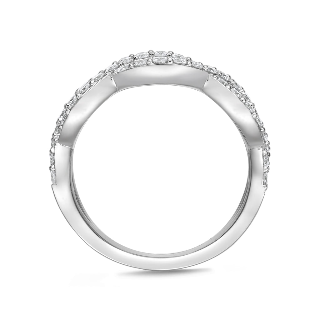 Memoire 18ct White Gold 0.70 Carat Diamond Infinity Ring
