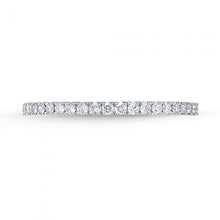 Load image into Gallery viewer, Memoire 18ct White Gold 1/5 Carat Diamond Eternity Band with a 1/2 band of Diamonds