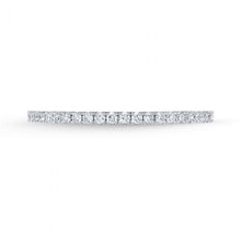 Load image into Gallery viewer, Memoire 18ct White Gold 1/5 Carat Diamond Eternity Band with 3/4 band of Diamonds